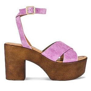 Seychelles Sweetener Suede Retro Platform Sandals Ankle Strap Wedge Heels Sz 9